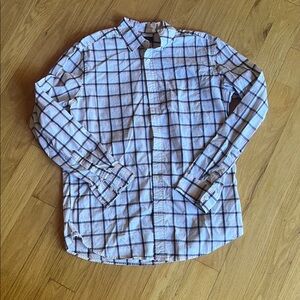 GAP Pink and Black Plaid Shirt